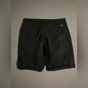 Vans Off The Wall Black Flat Front Chino Skate Walk Shorts Mens Size 38 Cotton